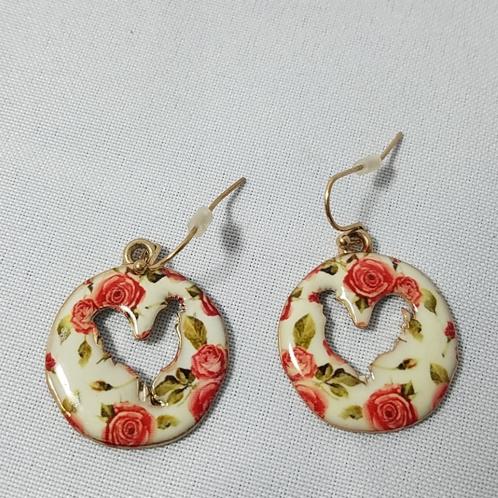 Floral Print Earrings
